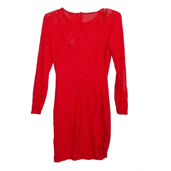 -NEW- Boutique Bodycon stretchy red club dress - Picture 8 of 8